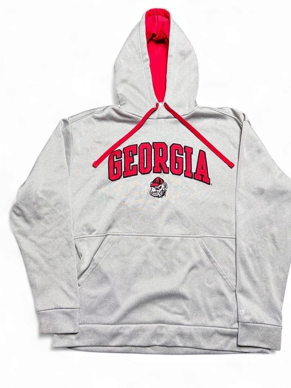 Champion Georgia Bulldogs Hoodie Mens Large Grey UGA Fleece Sweatshirt’s